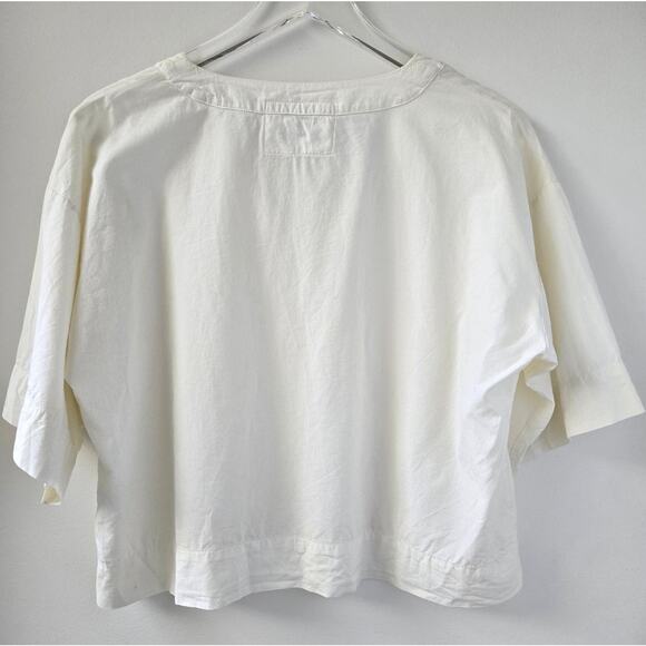 Sugar Candy Mountain Lupine Cotton Blend V-Neck White Top Womens Size XS Small - Picture 5 of 10